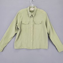 Lemon Grass Womens Shirt Size L Green Preppy Stretch Buttons Classic Long Sleeve - £8.55 GBP