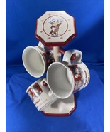 1993/1997 Campbell&#39;s Kids Soup Mugs With Display Tree - 4 Mugs By Westwood  - $60.78