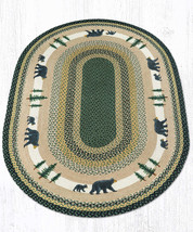 Earth Rugs OP-116 Bear Timbers Oval Patch 4&#39; x 6&#39; - £139.17 GBP