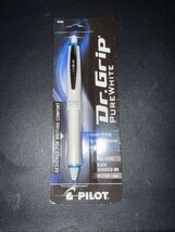 Pilot Dr Grip Pure White Blue Ballpoint Pen Black Ink Medium 1.0MM Comfo... - $13.81