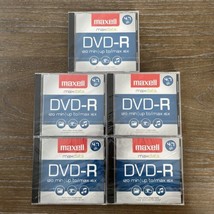 5 LOT Maxell DVD-R 4.7GB Write-Once 16x Recordable Disc - £11.46 GBP