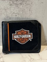 VTG Harley Davidson Bi-Fold Embroidered Wallet w/Money Clip Holder - £11.41 GBP