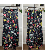 Castaluna Polyester Satin Floral Palazzo Wide Leg Pants 30W - $30.24