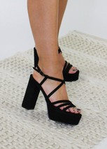 Shu Shop Goldie Heels Black Suede - $27.00