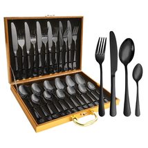 Gift Box 24pcs Set Cutlery Dinnerware 410 Stainless Steel Flatware Set Tableware - £45.40 GBP+