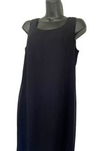 Jessica Howard Dress Sleeveless Navy Blue Purple Lining Petite Size 8 - $12.59