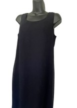 Jessica Howard Dress Sleeveless Navy Blue Purple Lining Petite Size 8 - £9.73 GBP