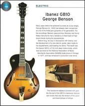 The Ibanez GB10 George Benson + RG2620-CBL electric guitar 6 x 8 pin-up article - £3.35 GBP