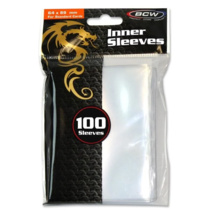 1 pack of 100 BCW Clear Standard Sized Regular Inner Card Sleeves - $6.65