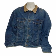 Vintage Wrangler Mens Blanket Lined Denim Jean Western Trucker Jacket Bl... - £51.03 GBP
