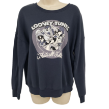 Looney Tunes Pullover Sweatshirt Black &quot;That&#39;s all Folks!&quot; Women&#39;s Size ... - £11.59 GBP