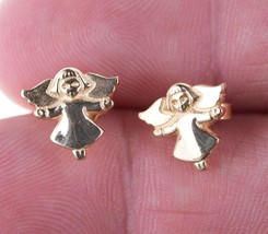 Retired James Avery 14k gold angel earrings - £242.54 GBP