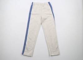 Vintage 70s Soffe Boys Medium Striped Sweatpants Pants Light Gray Acrylic USA - £25.84 GBP