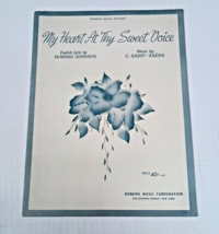 My Heart At Thy Sweet Voice ~ 1934 ~ Johnson ~ C. Saint~Saens Sheet Music - £5.41 GBP