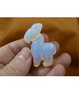 (Y-BUR-579) little White Opalite BURRO donkey LITTLE mule gemstone FIGUR... - $18.69