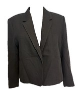 NWT  H&amp;M Black Lined Cropped 3/4 Sleeve Open Blazer Size XL - $39.45 CAD