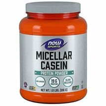NOW Sports Nutrition, Micellar Casein 19 G, Slow Release, Unlfavored Pow... - £32.24 GBP