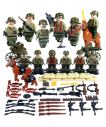 Chinese Army WW2 Military Small Building Block Brick Figures Weapons Toys - £19.65 GBP