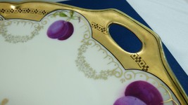 Vintage  Prince Regent Bavaria Purple Plum Gold handles Decorative Plate 10x9.25 - £35.30 GBP
