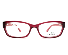 Lacoste Eyeglasses Frames L2687 513 Clear Pink Cat Eye Gold Logos 52-16-135 - £74.47 GBP