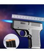 Windproof Pistol Style Inflatable Lighter with 3 Cigarette Packs Jet Tur... - $26.99
