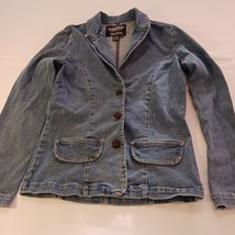 Rampage Jean Company Denim Cotton/Lycra 3-Button Women&#39;s Jacket Size Medium - €17,78 EUR