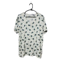 Lauren Brooke Shirt Womens Size 20W Plus Floral Short Sleeve Polyester B... - £13.97 GBP