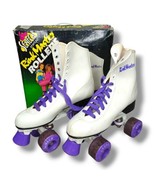 Rink Master Seneca Vintage 1980&#39;s Women&#39;s Roller skates Size 7 Purple Wh... - £30.00 GBP