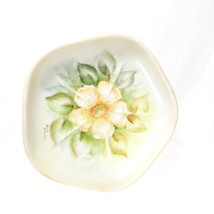Luster Peach Color Edges Floral Soap Dish Romantic Style - $23.56