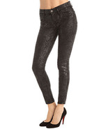 New J Brand Jeans Skinny Womens Leggings Black Matte Boa Snake 26 Coated... - £253.23 GBP