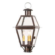 Irvins Country Tinware Town Crier Outdoor Post Light in Solid Antique Copper - $574.15