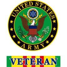 U.S. Army Vietnam Veteran Sticker 3-1/4&quot;X3-1/2&quot; - £6.26 GBP