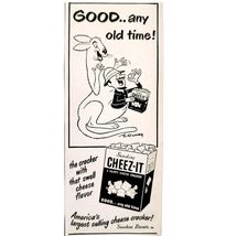 1950 Sunshine Cheez-It Crackers Advertisement Snacks Cheese Kangaroo F7D - €8,58 EUR
