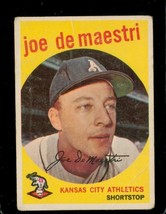 Vintage Baseball Trading Card Topps 1959 #64 Joe Demaestri Kansas City A&#39;s Ss Wb - £8.39 GBP