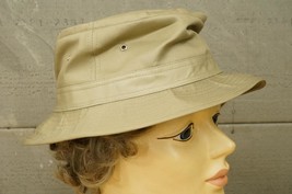 Modern Summer Vented Hat Khaki Twill Tan RN #42000 Large - $24.74