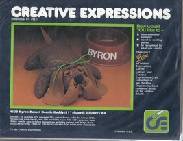 Creative Expressions Byron Basset Beanie Buddy 1984 Stichery Kit Nbr 4120 - £5.56 GBP