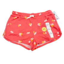 Cat &amp; Jack Girls Bright Coral Floral Size L (10/12) Pull-On Rib Shorts, ... - $13.45