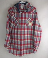 Disney Parks Authentic Original Disneyland Resort 55 Plaid Hooded Shirt ... - $29.69