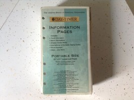 Day-Timer 2-Page-Per-Day Reference Refill Portable Size Jan 2000 Movie Prop - £12.48 GBP