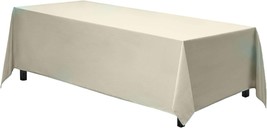 Rectangle Tablecloth 90 x 156 Inch Ivory Rectangular Table Cloth for 8 Foot Tabl - £30.52 GBP
