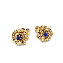 Earrings Style Women&#39;s Rose Stud Earrings Creative Flower Zircon Earrings - £8.00 GBP