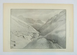 Antique 1899 Print Canada By Rail to Klondike, Winter Summit White Pass ... - $39.99