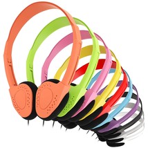 10 Pack Multi Color Kid&#39;S Wired On Ear Headphones, Individually Bagged, ... - £27.75 GBP