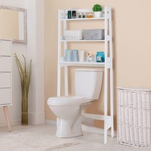 Bathroom Organizer Over The Toilet Mdf Storgae Cabinet 25 X 61.6 L X H, White - £59.94 GBP