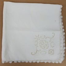 Vintage Farmhouse Lace And Cutouts 22x21 Inch Table Cloth Runner - $13.14