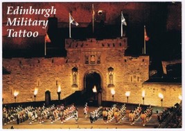 Postcard Edinburgh Military Tattoo Evening Edinburgh Castle Scotland UK - £3.15 GBP