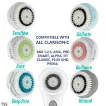 2 PK Facial Brush Head Replacements Mia 1,2,3 Aria Smart Pro Fits All Clarisonic - £9.45 GBP+