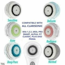 2 PK Facial Brush Head Replacements Mia 1,2,3 Aria Smart Pro Fits All Cl... - $11.86+