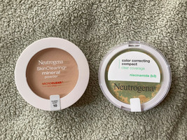 (2)Neutrogena Face Powders: Skin Clearing Mineral Powder +ColorCorrecting Clear  - £15.89 GBP
