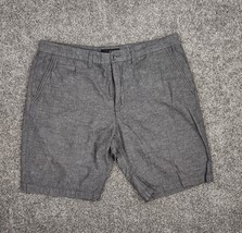 Guess Shorts Men 36 Gray Cotton Chambray Comfort Casual Knock Around Chino - $24.99